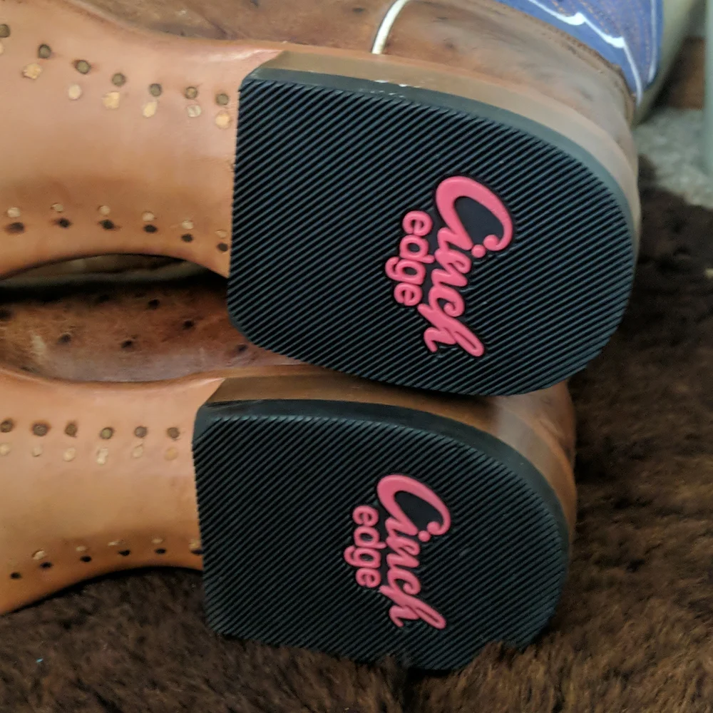 CINCH Edge CEW508 Coronado Collection ostrich cowgirl western boots sz 10.5 new - Picture 13 of 16